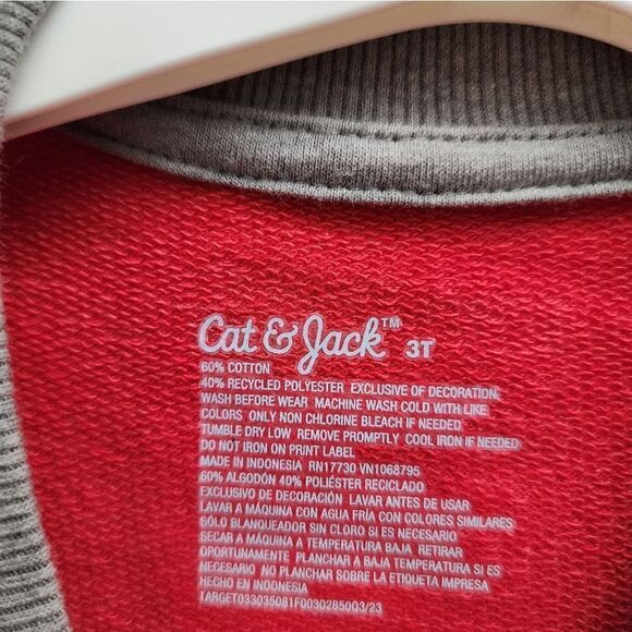 Nwt Cat & Jack Unisex French Terry Sweatshirt, Size 3T - Picture 4 of 6